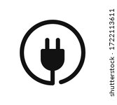 plug icon vector. electric plug ... | Shutterstock .eps vector #1722113611