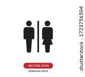 male and female icon vector.... | Shutterstock .eps vector #1723756504