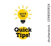 quick tips  helpful tricks... | Shutterstock .eps vector #1598593924