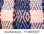 hand woven cotton with indigo... | Shutterstock . vector #771805207