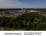 Small photo of Clarksburg, Maryland, USA - July 23, 2022: An aerial view of the Clarksburg Premium Outlet Mall, located off of Interstate 270 in the outskirts of Washington, D.C.