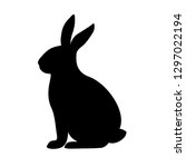 Rabbit Silhouette In Vector....