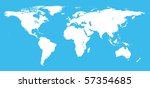 real detail world map of... | Shutterstock . vector #57354685