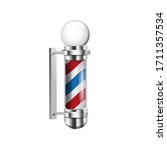 Classic Barber Shop Pole Icon...