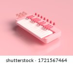 Abstract Pink Mini Piano...