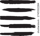 collection of grunge brushes.... | Shutterstock .eps vector #1745532284