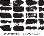 set of black brush strokes with ... | Shutterstock .eps vector #1769342114