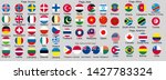 set of flags of world sovereign ... | Shutterstock . vector #1427783324