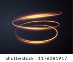 golden glowing shiny spiral... | Shutterstock .eps vector #1176281917