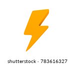 thunder in 3d rendering. | Shutterstock . vector #783616327