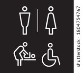 toilet icon signage for luxury... | Shutterstock .eps vector #1804754767