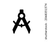 compass tool icon glyph vector | Shutterstock .eps vector #2068351574