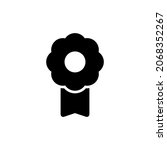flower badge medal icon glyph... | Shutterstock .eps vector #2068352267