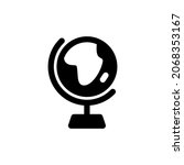 globe earth icon glyph vector | Shutterstock .eps vector #2068353167