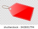 red shining blank tag  | Shutterstock .eps vector #342831794