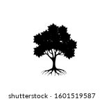 simple tree  vector silhouette  ... | Shutterstock .eps vector #1601519587
