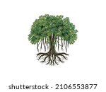ancient banyan tree vector... | Shutterstock .eps vector #2106553877