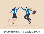 team success winners  hi five... | Shutterstock .eps vector #1983291974