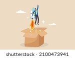 think outside the box ... | Shutterstock .eps vector #2100473941