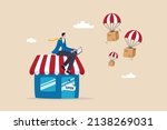 dropshipping business model by... | Shutterstock .eps vector #2138269031