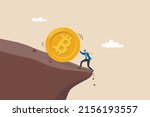pushing bitcoin prevent from... | Shutterstock .eps vector #2156193557