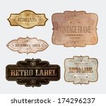 set of vintage labels  vector... | Shutterstock .eps vector #174296237