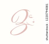 calligraphic letter b logo with ... | Shutterstock .eps vector #1220794081
