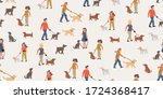 vector seamless pattern with... | Shutterstock .eps vector #1724368417
