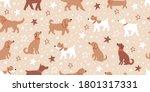 vector seamless pattern with... | Shutterstock .eps vector #1801317331