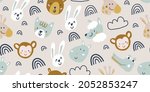vector seamless pattern with... | Shutterstock .eps vector #2052853247