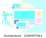film production  making a film  ... | Shutterstock .eps vector #1330497461