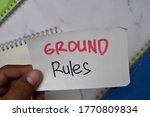 Ground Rules Text On Sticky...