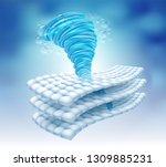 water power rotating in the... | Shutterstock .eps vector #1309885231