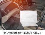 Small photo of Technician change air filter in cooling system check dust and amiss in Passenger car of car service concept