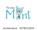 stylish dog mint believes that... | Shutterstock .eps vector #1078513244