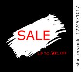 sale 50  off sign over art... | Shutterstock .eps vector #1224971017