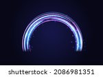 blue magic arc. abstract magic... | Shutterstock .eps vector #2086981351