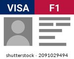 usa student viza f1. visa in... | Shutterstock .eps vector #2091029494