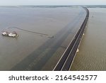 Small photo of Munshiganj, Bangladesh - May 18, 2022: Padma Bridge at Munshiganj in Bangladesh. Hon'ble Prime Minister Sheikh Hasina will inaugurate the Padma Bridge on June 25, 2022.