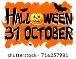 halloween   31 october | Shutterstock . vector #716257981