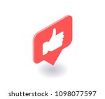 thumbs up  like icon  vector... | Shutterstock .eps vector #1098077597