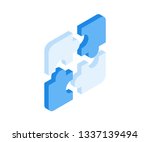 puzzle icon. vector... | Shutterstock .eps vector #1337139494