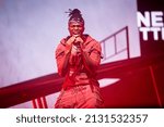 Small photo of London, UK - February 25th, 2022: KSI performs on stage at Wembley Arena on February 25th, 2022 in London
