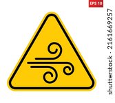 wind warning sign. vector... | Shutterstock .eps vector #2161669257