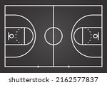 basketball court in line style. ... | Shutterstock .eps vector #2162577837