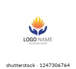 fire flame logo template  | Shutterstock .eps vector #1247306764