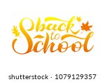 vector handwriting lettering on ... | Shutterstock .eps vector #1079129357