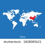 vector map of the china | Shutterstock .eps vector #1828085621