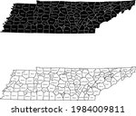 vector map of the tennessee | Shutterstock .eps vector #1984009811
