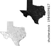 vector map of the texas | Shutterstock .eps vector #1984009817